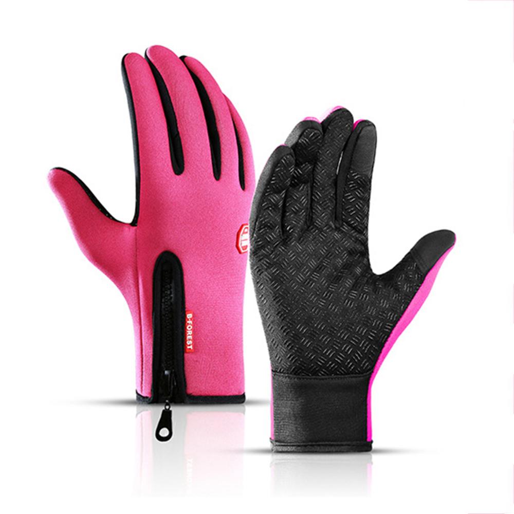 Touchscreen-Handschuhe für Winter - Warme Handschuhe für kalte Tage - Kompatibel mit Smartphones - Rutschfeste Beschichtung - Schwarz