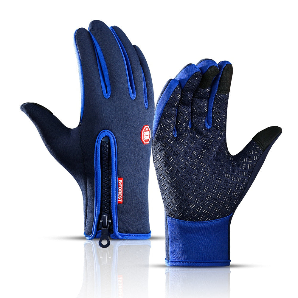 Touchscreen-Handschuhe für Winter - Warme Handschuhe für kalte Tage - Kompatibel mit Smartphones - Rutschfeste Beschichtung - Schwarz