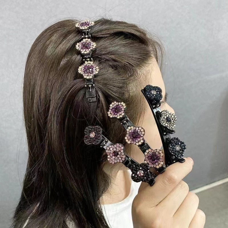CrystalBraid Haarschmuck - Glamouröse Haarspangen mit funkelnden Kristallen für stilvolle Frisuren