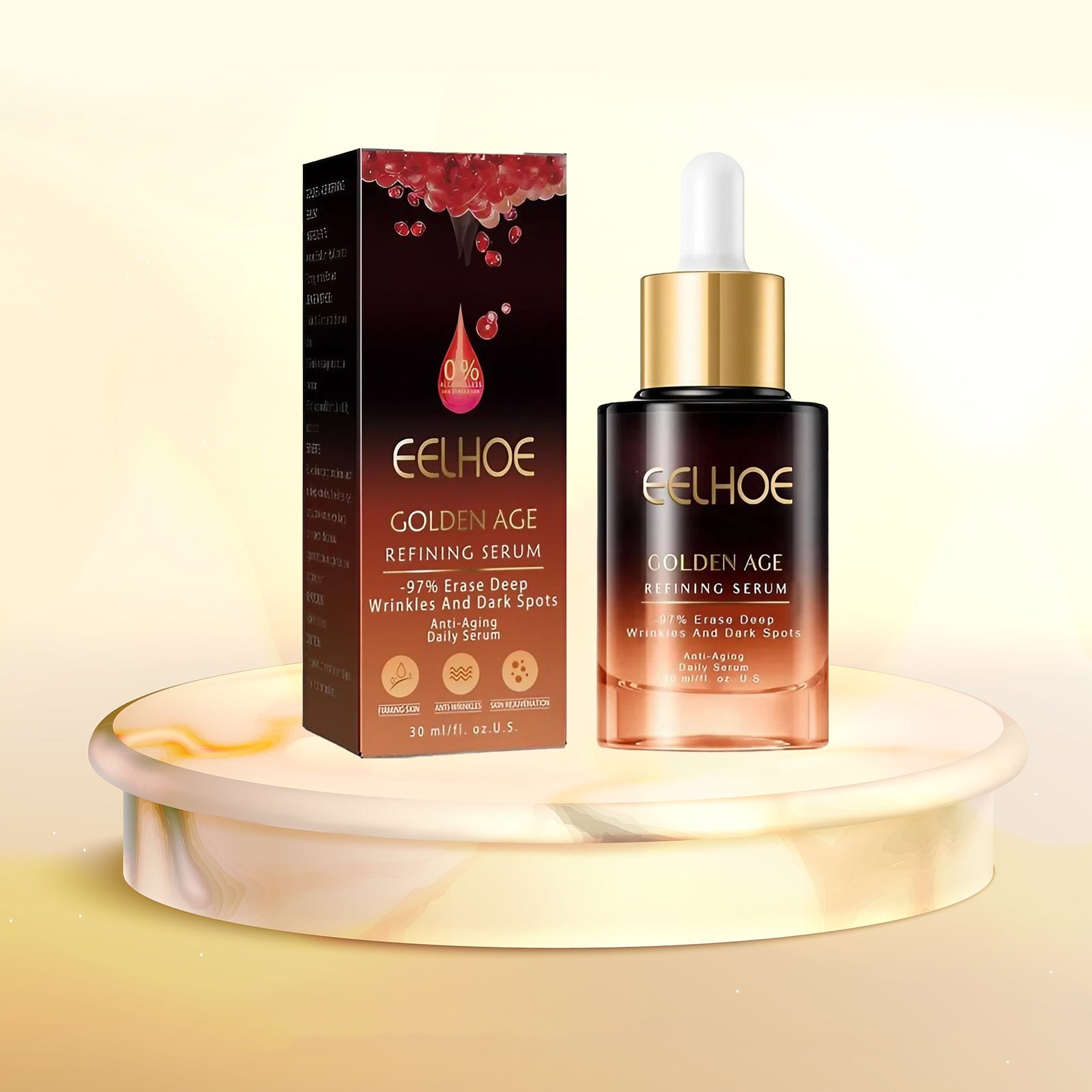 GoldenRevive Anti-Aging-Serum - Fortschrittliche Formel für Glatte, Strahlende Haut und Intensiven Kollagen-Boost